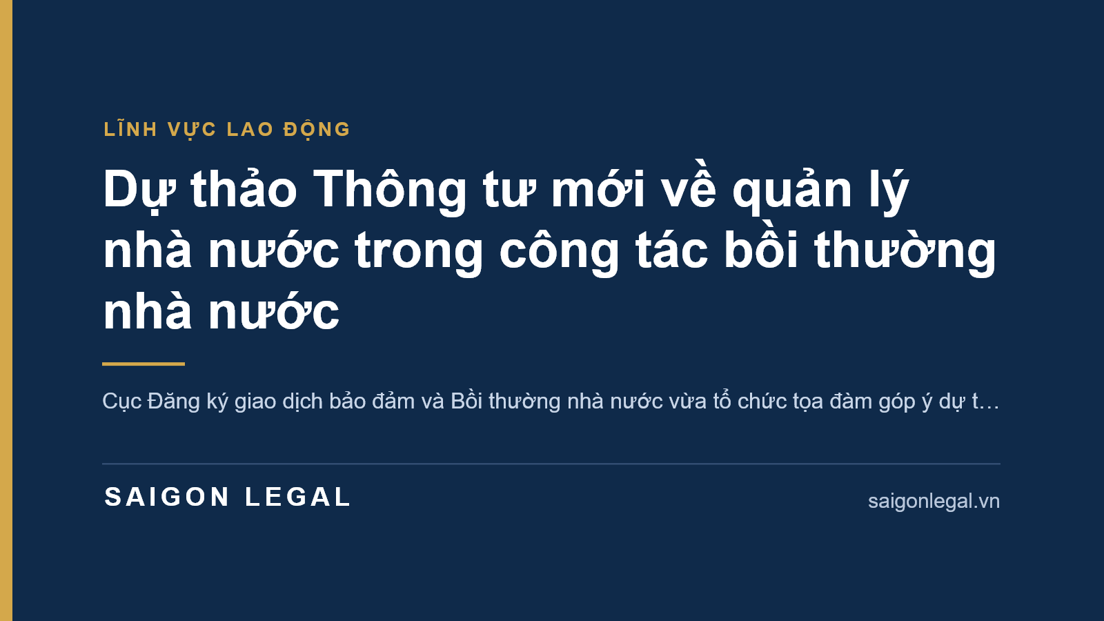 Dự thảo Thông tư mới về quản lý nhà nước trong công tác bồi thường nhà nước